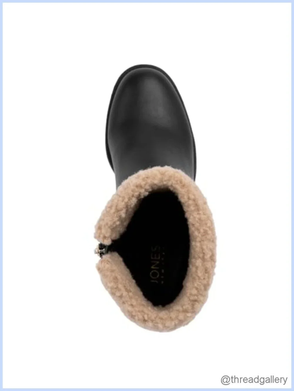 Chunky Heel Vegan Leather Ankle Booties with Faux Shearling Cuff - Warm Winter